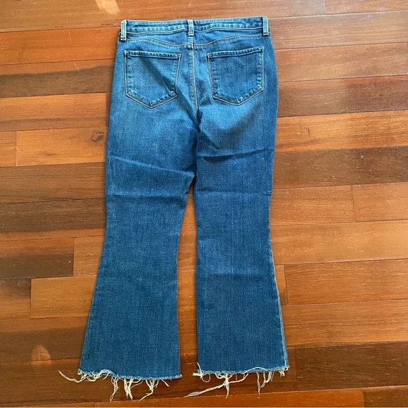 L’AGENCE Bootcut Jeans Raw Hem Sz 29 Medium Wash - Picture 2 of 4